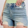 Judy Blue High Rise Washed Fly Stitch Detail And Destroy Denim Shorts -Little Loom Store 8da4fce427594da0945fa290bc2a5cb7 Max Origin