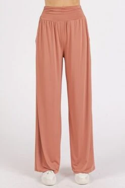 Mittoshop Stretch Banded Waist Wide Leg Pants With Pockets -Little Loom Store 8f1152aa 3c37 4d9e b008 bd96fd783204 Min