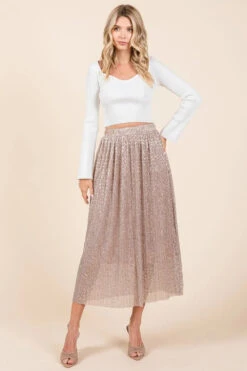 Mittoshop Metallic Glitter Speckle Print Elastic Midi Skirt -Little Loom Store 8f796206 cabb 4210 aa81 fa037ca68756 Max Origin