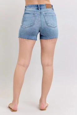 Judy Blue Full Size High Waist Denim Shorts W/stitch Over Destroy Detail Plus Size -Little Loom Store 8f7d905ab749435499f6d6987c1a4378 Max Origin