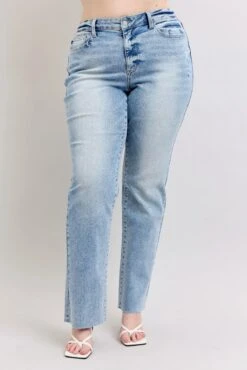 Judy Blue Full Size Mid Rise Light Wash Dad Jeans Plus Size -Little Loom Store 903a90ec d649 409e b44f d98d6e60c311 Max Origin