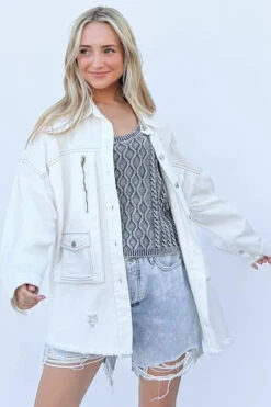 And The Why Distressed And Washed Button Down Denim Shacket -Little Loom Store 90d6e7a7562947429835e36a34d324a1 Max Origin