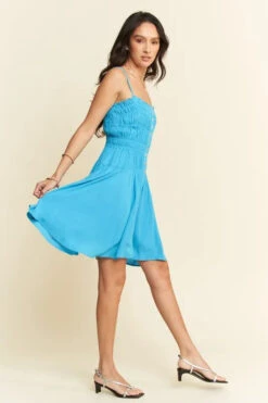 Davi & Dani Smocking Bodice Sleeveless Button Down Mini Dress 19 Davi & Dani Smocking Bodice Sleeveless Button Down Mini Dress -Little Loom Store 917f144b68be4c92b794ef1821059920 Max Origin