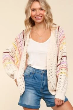 Haptics Full Size Striped Crochet Open Front Cardigan -Little Loom Store 91e27ca3 1951 422d 8721 6c3fbdf7e657 Max