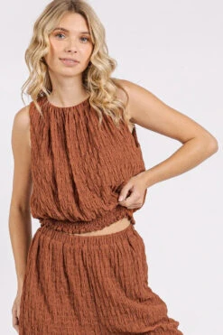 Mittoshop Textured Stretchy Crop Tank And Pants Set 13 Mittoshop Textured Stretchy Crop Tank And Pants Set -Little Loom Store 9224232a425943a2a27aad41cfa31244 Max Origin