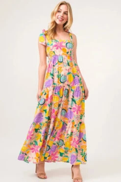 And The Why Shoulder Strap Tropical Fruit Printed Tiered Maxi Dress -Little Loom Store 92a44bd1f01b4f0894180003e39e3306 Max Origin