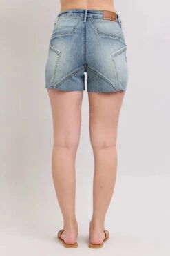 Judy Blue High Waist Star Seam Detail Denim Shorts 15 Judy Blue High Waist Star Seam Detail Denim Shorts -Little Loom Store 9302cb6f438a417593e56f3c0b936b5e Max Origin