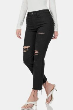 Zenana Distressed Raw Hem Cropped Jeans -Little Loom Store 931bd614 521b 4bd3 83de 4ce6b7f9016c Max