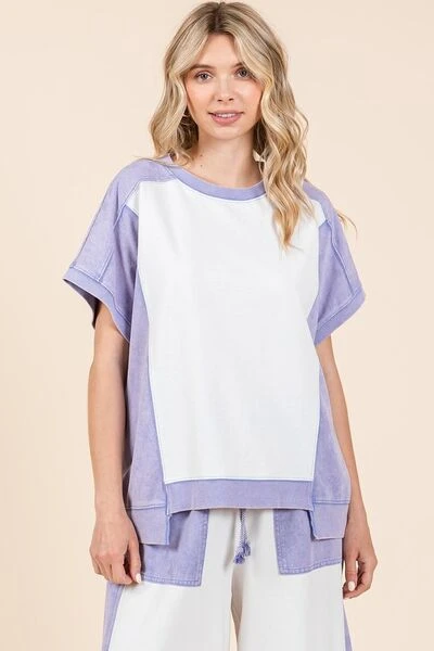 Mittoshop Oversized Color Block Short Sleeve T-Shirt 5 Mittoshop Oversized Color Block Short Sleeve T-Shirt - Image 3