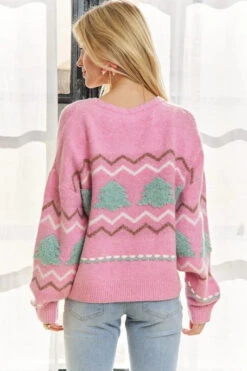 ADORA Full Size Fluffy Tree Sweater Top Plus Size -Little Loom Store 93c1a9f6f70b486ab10f524c2d50581d Max Origin