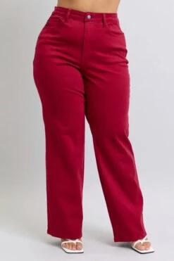 Judy Blue Full Size High Waist Heart Shaped Back Pockets 90's Straight Jeans Plus Size -Little Loom Store 946a75b3 d495 4852 9d83 f74334abd4e3 Max Origin