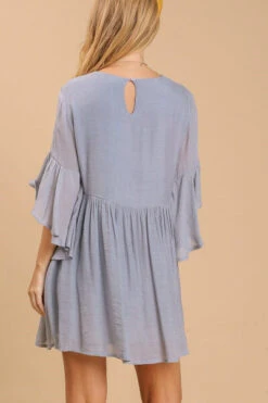 Umgee Full Size Floral Embroidered 3/4 Bell Sleeve Keyhole Dress Plus Size -Little Loom Store 947eb019 0e1f 4773 868a ed041b62f33e Min