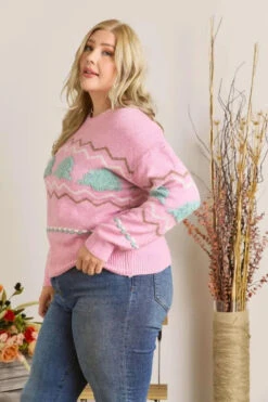 ADORA Full Size Fluffy Tree Sweater Top Plus Size -Little Loom Store 94bf26fe b2d3 425b 9438 0d1853998c2d Max Origin