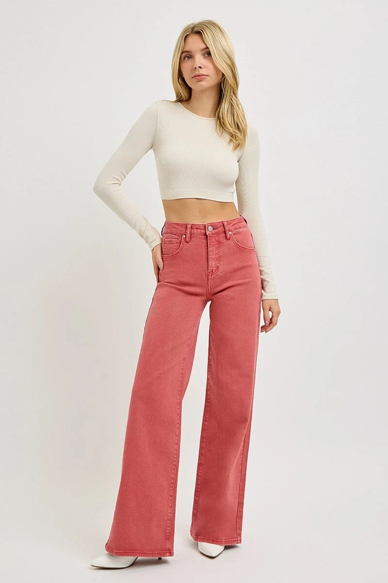 RISEN Full Size High Rise Tummy Control Wide Leg Jeans 8 RISEN Full Size High Rise Tummy Control Wide Leg Jeans - Image 6
