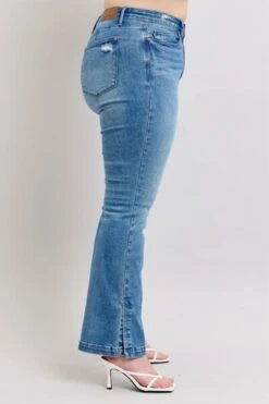 Judy Blue HW Tummy Control Vintage Wash Side Slit Slim Boot Jeans -Little Loom Store 968acb19 9ac7 45bd 8459 39253812340e Min