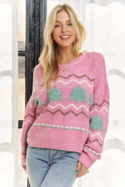 ADORA Full Size Fluffy Tree Sweater Top Plus Size -Little Loom Store 96b4ef1bbe3e4ca09afad493fd4314a7 Max Origin