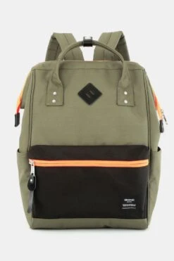 Himawari Contrast Waterproof Backpack Bag With Reinforced Edges