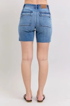 Judy Blue Full Size Mid Rise Bermudas Denim Shorts W/ Back Flap Pockets Plus Size -Little Loom Store 98cf0d7fe4d946b1b930ae49b5e2ab4f Max Origin