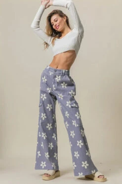 BiBi Flower Printed Side Pocket Wide Pants -Little Loom Store 99d6a3fbe8b64ee0b40a6057f136e5b6 Max Origin