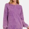 Zenana Washed Round Neck Dropped Shoulder Sweatshirt -Little Loom Store 9b3d94da b45a 4436 b7eb 8161aedab753 Max
