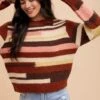 Annie Wear Color Block Round Neck Long Sleeve Sweater -Little Loom Store 9ba0012b 0ed4 44d9 843a 1878665a6921 Max
