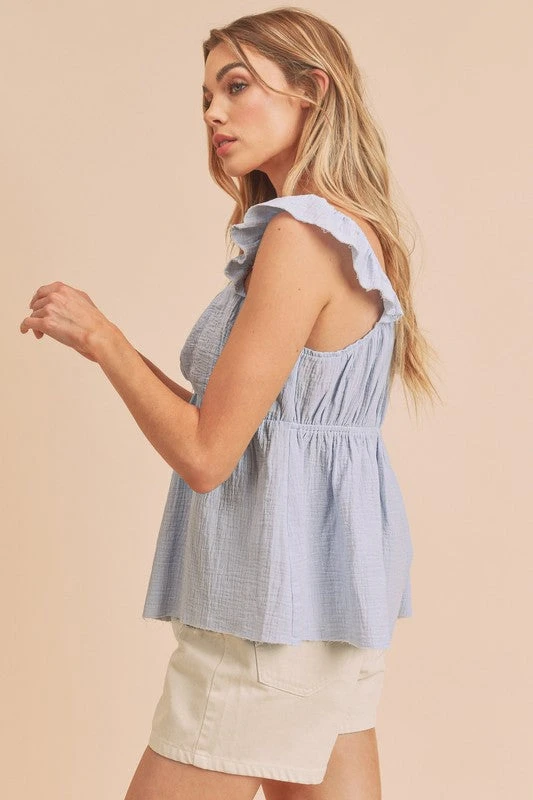 Aemi + Co Sweetheart Neck Ruffled Strap Top 5 Aemi + Co Sweetheart Neck Ruffled Strap Top - Image 3