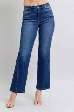 Judy Blue Full Size Side Seam Detail Straight Jeans With Pockets