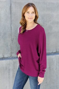 Double Take Full Size Round Neck Long Sleeve Top -Little Loom Store 9d00c21a 04b0 4421 a8e3 d28c32916d35 Min