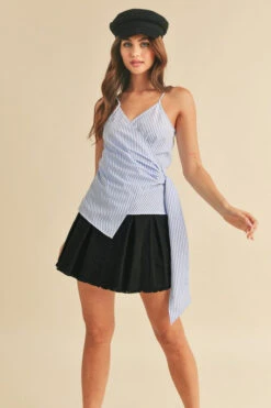 Aemi + Co Side Knotted Surplice Striped Cami -Little Loom Store 9de748bd 9e1e 4e41 ac04 3477787c9f75 Max