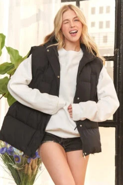 ADORA Waist Drawstring Detail Puffy Hoodie Vest -Little Loom Store 9e25b7b2 d13e 4d01 bb2a f356b9b861e0 Max Origin