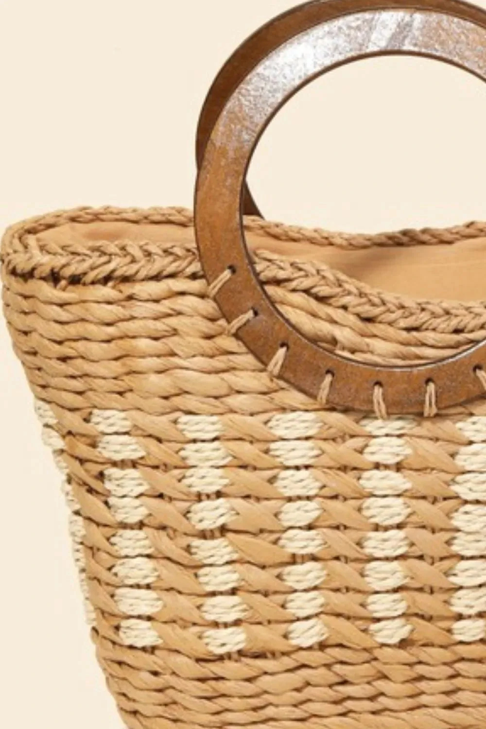 Fame Braided Round Handle Tote Bag 4 Fame Braided Round Handle Tote Bag - Image 2