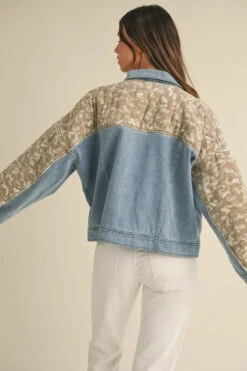 MABLE Quilted Paisley Print Contrast Denim Jacket -Little Loom Store 9ed06da9fca14cbda7e92961c35fae62 Max Origin