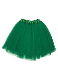 Pine Green Tutu Skirt For Women – 3-Layer Tulle Ballet Skirt For Costume, Dress-Up, Dance, & Cosplay