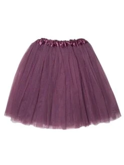 Plum Tutu Skirt For Women – 3-Layer Tulle Ballet Skirt For Costume, Dress-Up, Dance, & Cosplay
