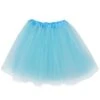 Aqua Blue Tutu Skirt For Women – 3-Layer Tulle Ballet Skirt For Costume, Dress-Up, Dance, & Cosplay