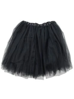 Black Plus Size Adult Tutu Skirt - Women's Plus Size 3- Layer Basic Ballet Costume Dance Tutus