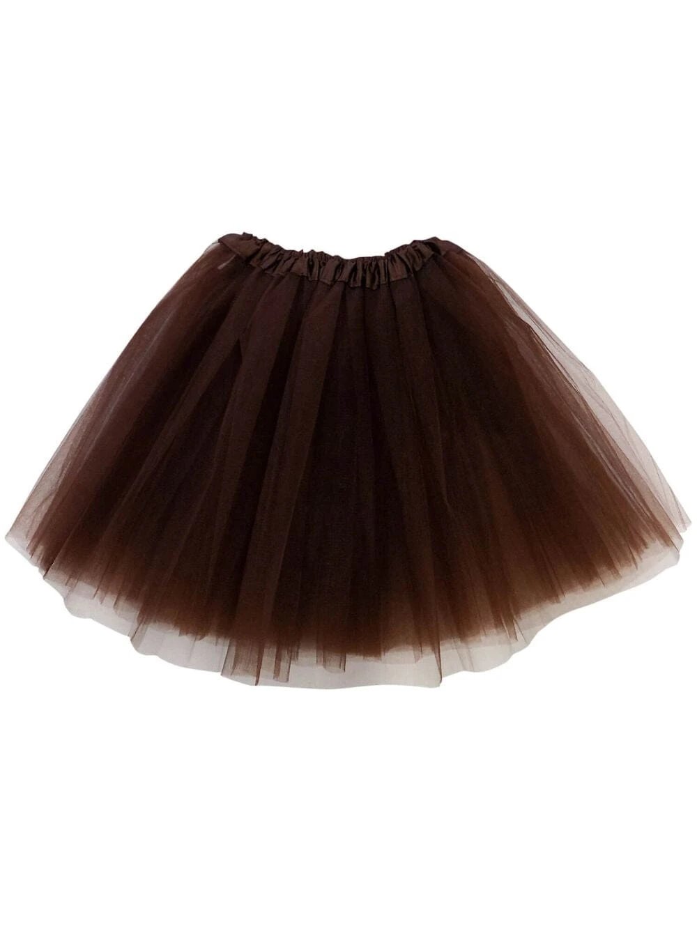 Brown Tutu Skirt For Women – 3-Layer Tulle Ballet Skirt For Costume, Dress-Up, Dance, & Cosplay 3 Brown Tutu Skirt For Women – 3-Layer Tulle Ballet Skirt For Costume, Dress-Up, Dance, & Cosplay