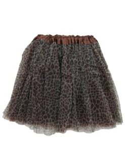 Cheetah Tutu Skirt For Women – 3-Layer Tulle Ballet Skirt For Costume, Dress-Up, Dance, & Cosplay