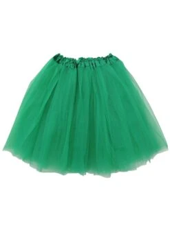 Green Tutu Skirt For Women – 3-Layer Tulle Ballet Skirt For Costume, Dress-Up, Dance, & Cosplay