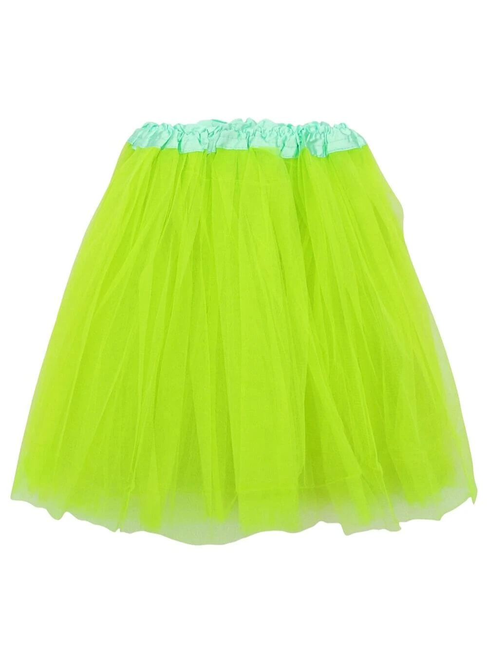 Neon Green Tutu Skirt For Women – 3-Layer Tulle Ballet Skirt For Costume, Dress-Up, Dance, & Cosplay 3 Neon Green Tutu Skirt For Women – 3-Layer Tulle Ballet Skirt For Costume, Dress-Up, Dance, & Cosplay