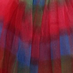 Rainbow Red Tutu Skirt For Girls – 3-Layer Tulle Ballet, Dance, And Dress-Up Costume Skirt -Little Loom Store Adult Rainbow 2 1