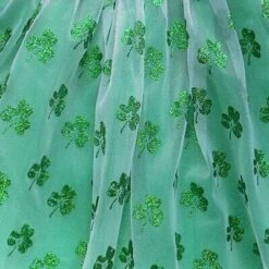 Sparkle Shamrock Green Tutu Skirt For Women – 3-Layer Tulle Ballet Skirt For Costume, Dress-Up, Dance, & Cosplay -Little Loom Store Adult Shamrock 2 1