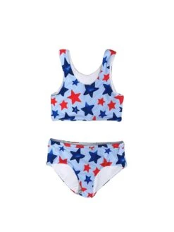 All-American Starlet Girls Two-Piece Patriotic Swimsuit -Little Loom Store All AmericanStarletGirlsTwo PiecePatrioticSwimsuitWhite