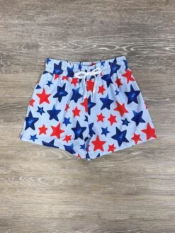 All-American Waves Boys Star Print Swim Shorts