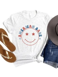 American Babe Patriotic 4th Of July Patriotic Graphic T-Shirt