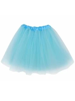 Solid Color Costume Tutu Skirt - Toddler, Little Girl, Kid Size For Dress Up -Little Loom Store Aqua New 1