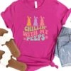 Chillin' With My Peeps Adult Short Sleeve T-Shirt For Spring & Easter -Little Loom Store BC3001Berry a4eb8fd4 e4b7 46bd b6a8 b1198e3f6a33