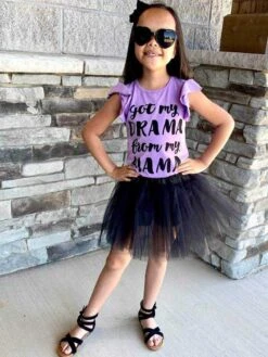 Black Tutu Skirt For Girls – 3-Layer Tulle Ballet, Dance, And Dress-Up Costume Skirt