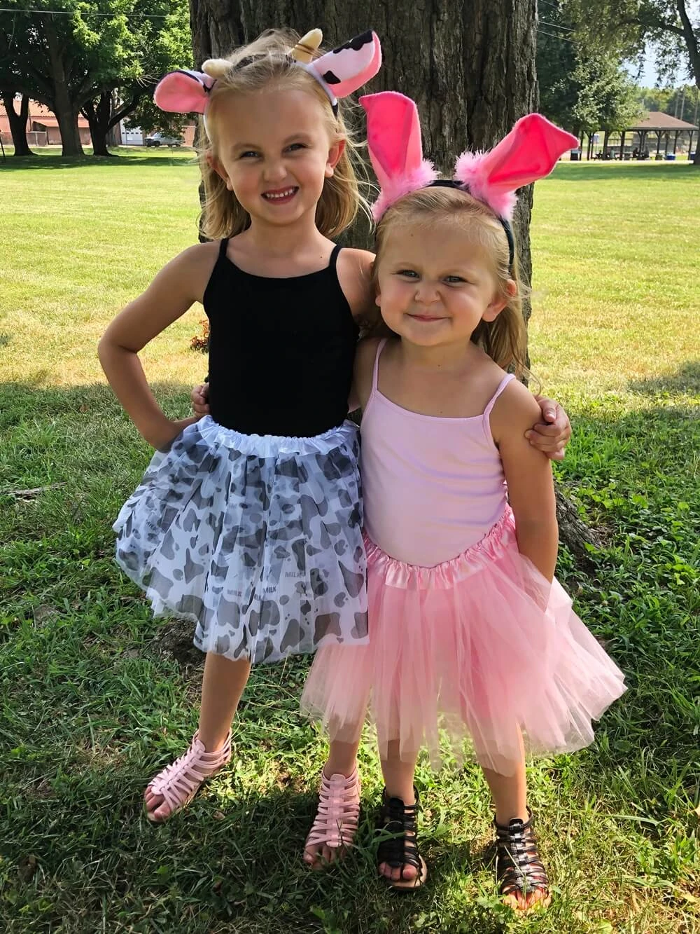 Girls Pink Pig Costume - Complete Kids Costume With Pink Tutu, Tail, & Ears 5 Girls Pink Pig Costume - Complete Kids Costume With Pink Tutu, Tail, & Ears - Image 3