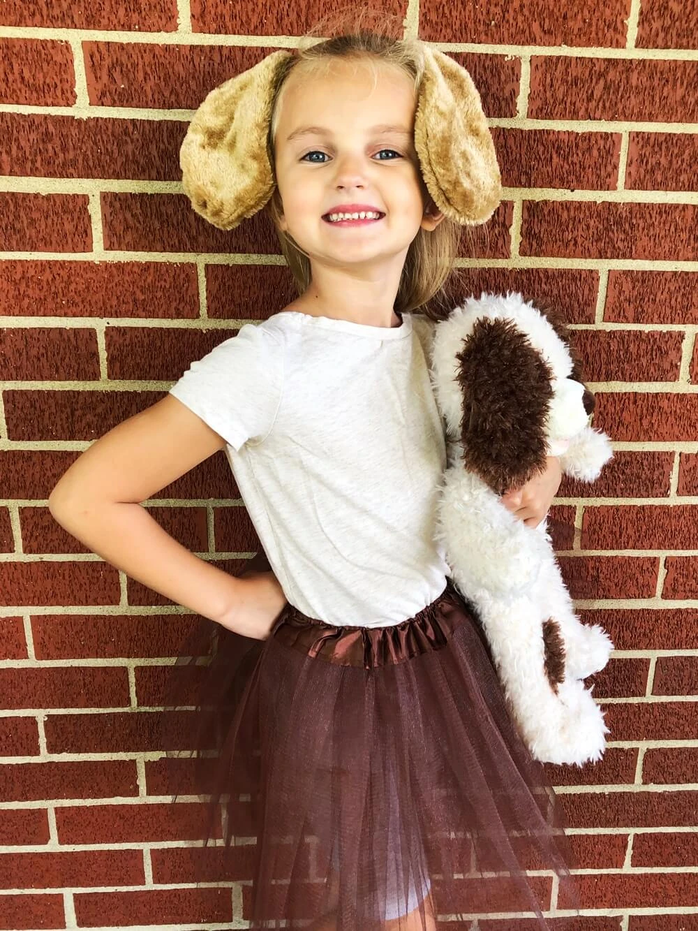 Girls Brown Puppy Costume - Complete Kids Costume Set With Tutu, Tail, & Ears 5 Girls Brown Puppy Costume - Complete Kids Costume Set With Tutu, Tail, & Ears - Image 3
